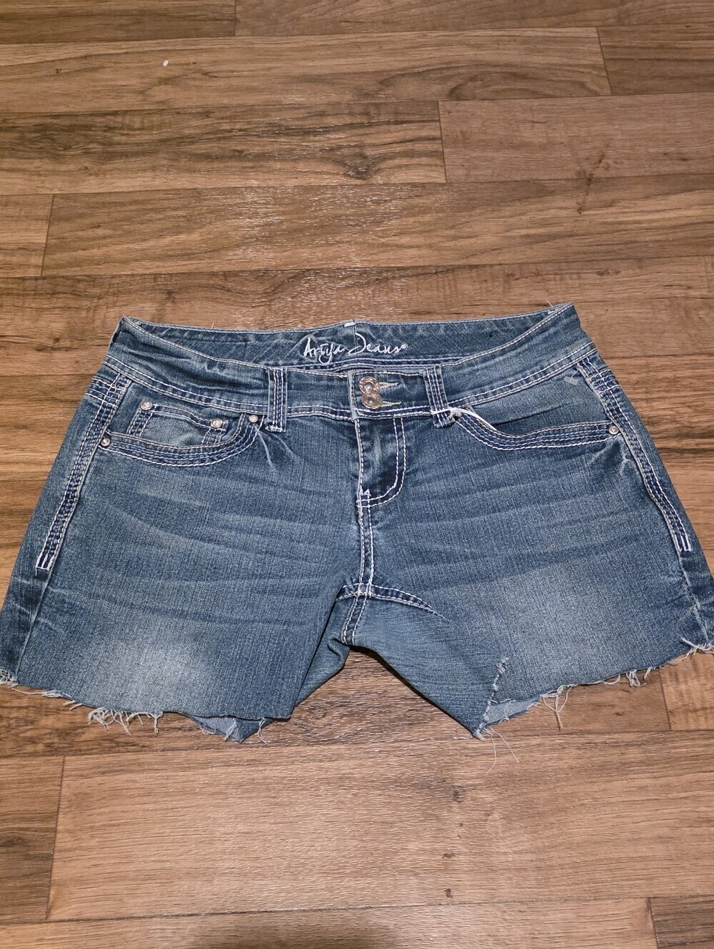 Blue Denim Cutoff Shorts